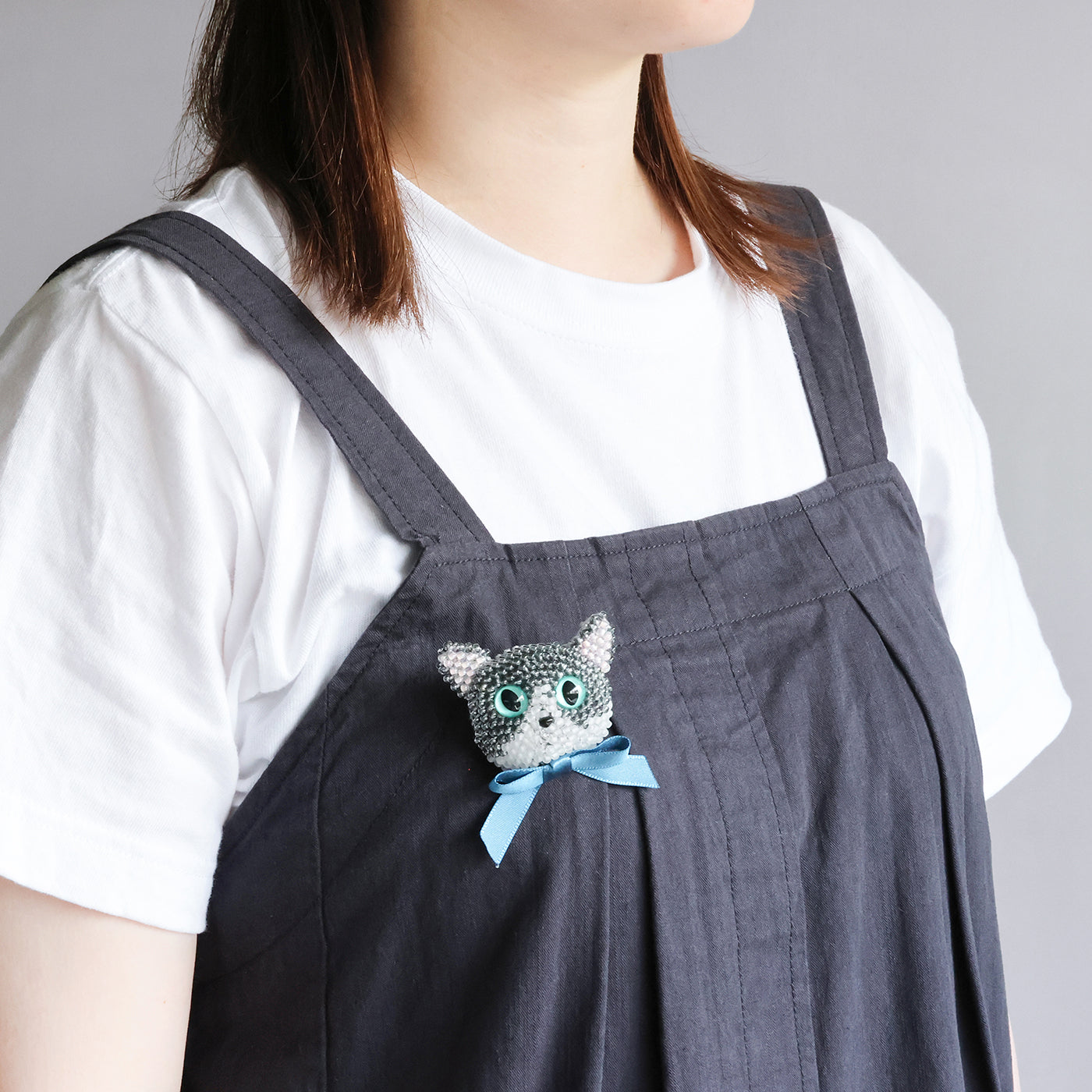ビーズ編みの猫ブローチキット