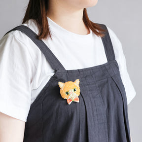 ビーズ編みの猫ブローチキット