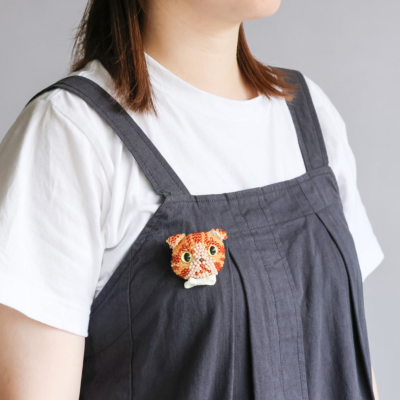 ビーズ編みの猫ブローチキット