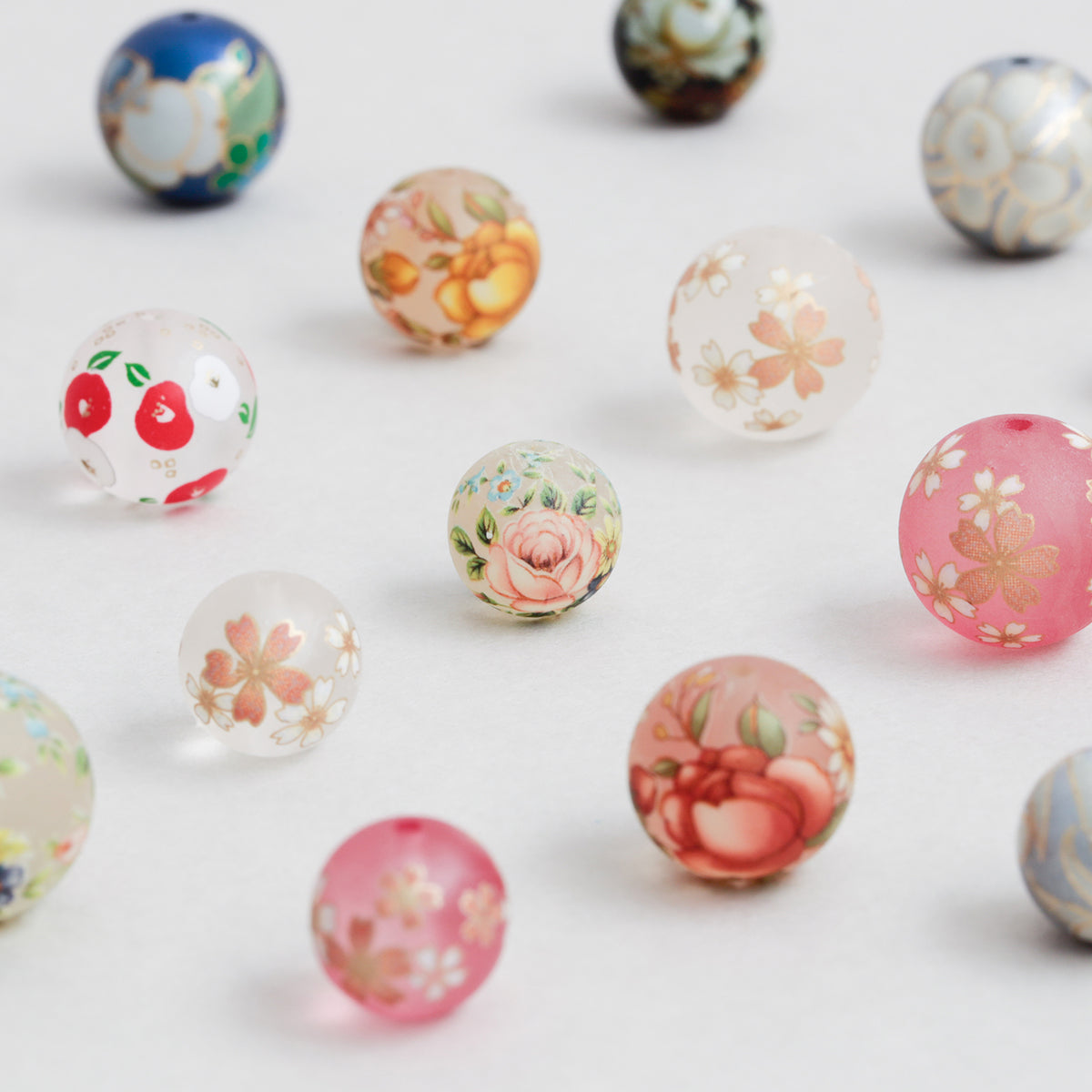 転写ビーズ　フラワー